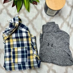 Plaid shirt & pullover boys size 5